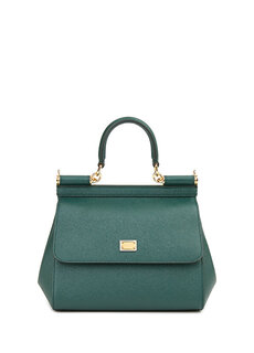 Маленькая сицилийская зеленая женская кожаная сумка Dolce&amp;Gabbana