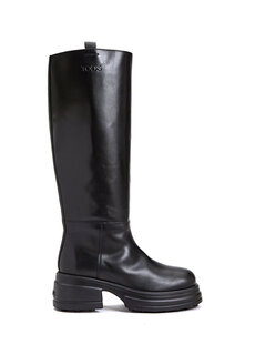 Женские кожаные ботинки с черным логотипом Tod&apos;s Tod’S