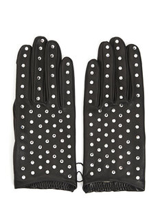 Katestrass черные женские кожаные перчатки AGNELLE