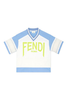 Синяя футболка для мальчика Fendi