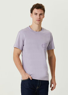 Пурпурная футболка с логотипом Calvin Klein