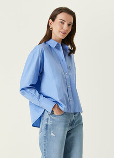 Голубая рубашка Victoria Beckham