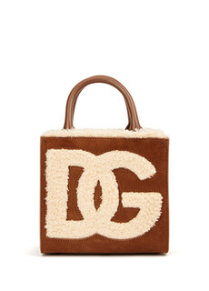 Dg daily mini коричневая белая женская кожаная сумка Dolce&amp;Gabbana