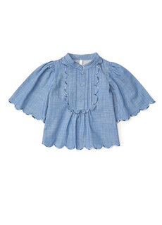 Синяя блузка для девочки Zimmermann