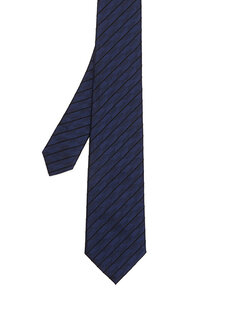 Темно-синий шелковый галстук Emporio Armani