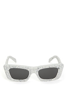 Белые женские солнцезащитные очки Prada