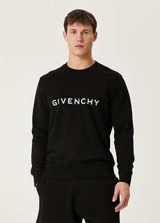 Черно-белый свитшот с логотипом приталенного кроя archetype Givenchy