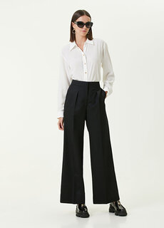 Черные шерстяные брюки со складками Givenchy
