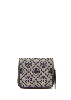 Бежевый женский кошелек с логотипом Tory Burch