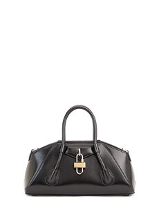 Черная женская кожаная сумка mini antigona Givenchy