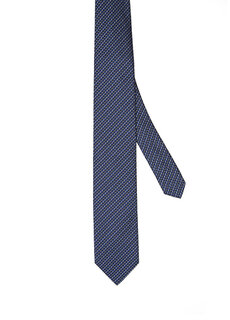 Темно-синий шелковый галстук с узором Pal Zileri
