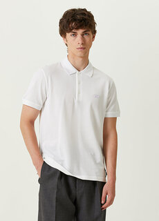 Белая футболка с воротником-поло Fendi