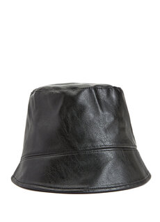 Черная женская шляпа из искусственной кожи Beymen