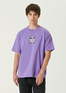 Пурпурная футболка с логотипом Obey