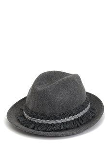 Gennaro женская шерстяная шляпа с серой лентой и деталью Gaynor