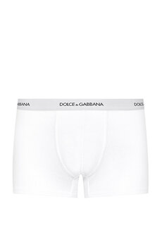 Боксеры с белой лентой-логотипом Dolce&amp;Gabbana