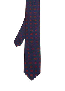 Красный шелковый галстук с микро-узором Beymen