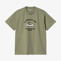 Футболка S/S Underground Sound T-Shirt &apos;Dollar Green&apos; Carhartt WIP, зеленый