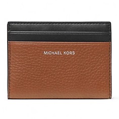 Кошелек Michael Kors Hudson Pebbled Leather Bifold, коричневый