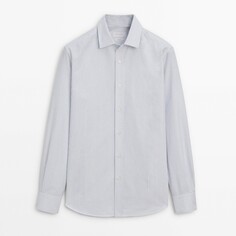 Рубашка Massimo Dutti Regular-fit Cotton Striped, синий