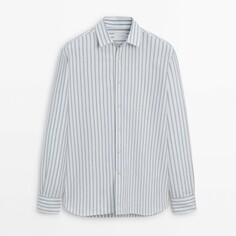 Рубашка Massimo Dutti Regular-fit Striped Oxford, белый