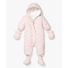 Комбинезон Michael Kors Kids Quilted Signature Logo Baby, бледно-розовый