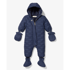 Комбинезон Michael Kors Kids Quilted Signature Logo Baby, темно-синий