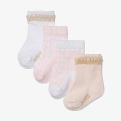 Комплект носков Michael Kors Kids 4-Pack Stretch Cotton Baby, белый