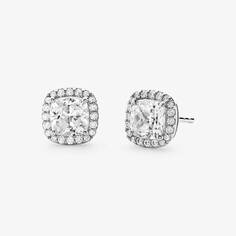 Серьги Michael Kors Precious Metal-Plated Sterling Silver Pavé Stud, серебристый