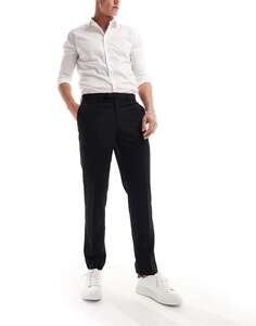 Черные узкие брюки-смокинг Harry Brown