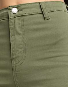 DTT Petite Bianca широкие диско-джинсы с завышенной талией цвета хаки Don&apos;t Think Twice