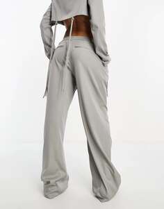 Серые свободные широкие брюки классического кроя Kyo The Brand