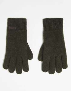 Темно-зеленые перчатки Barbour Carlton