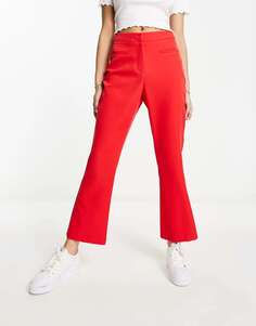 Красные укороченные расклешенные брюки Miss Selfridge