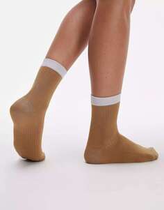 Золотые и серебряные блестящие носки Topshop в стиле колор-блок