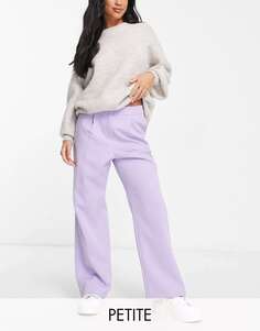 Сиреневые брюки Miss Selfridge Petite прямого кроя с напуском для папы - LILAC