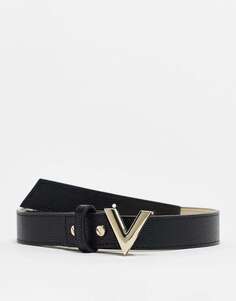 Valentino Bags Divina Черный золотой ремень с V-образным вырезом