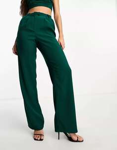 Изумрудно-зеленые широкие брюки Kyo The Brand
