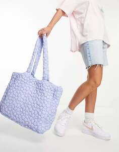 Синяя сумка-тоут с цветочной вышивкой Daisy Street