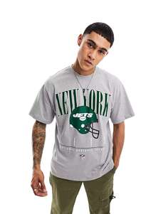 Серая футболка Pull&amp;Bear New York Jets