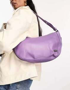 Фиолетовая кожаная сумка через плечо Muubaa