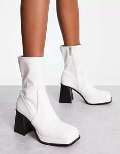 Белые лакированные ботинки-носки Shellys London Jupiter
