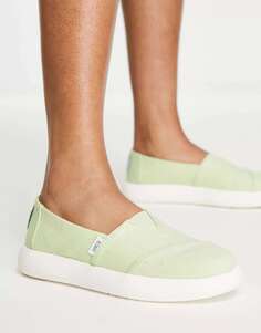 Зеленые массивные кроссовки Toms alpargata mallow