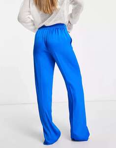 Кобальтово-синие брюки прямого кроя Mango