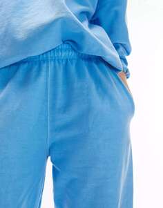 Синие джоггеры оверсайз с манжетами в винтажном стиле Topshop