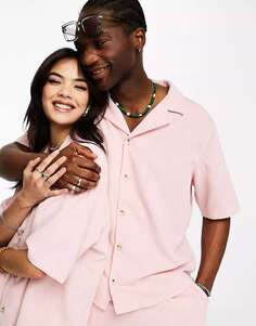 Розовая вельветовая рубашка унисекс Reclaimed Vintage