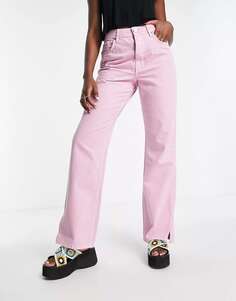 Светло-розовые прямые джинсы River Island в стиле 90-х годов