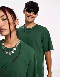Зеленая футболка унисекс с логотипом Nike Premium Essentials