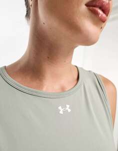 Тренировочный бесшовный жилет цвета хаки Under Armour