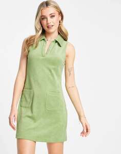 &amp; Other Stories Зеленое махровое мини-платье с карманами